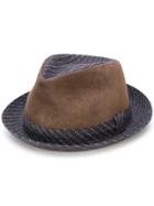 Al Duca D'aosta 1902 Suede Panel Trilby Hat - Brown