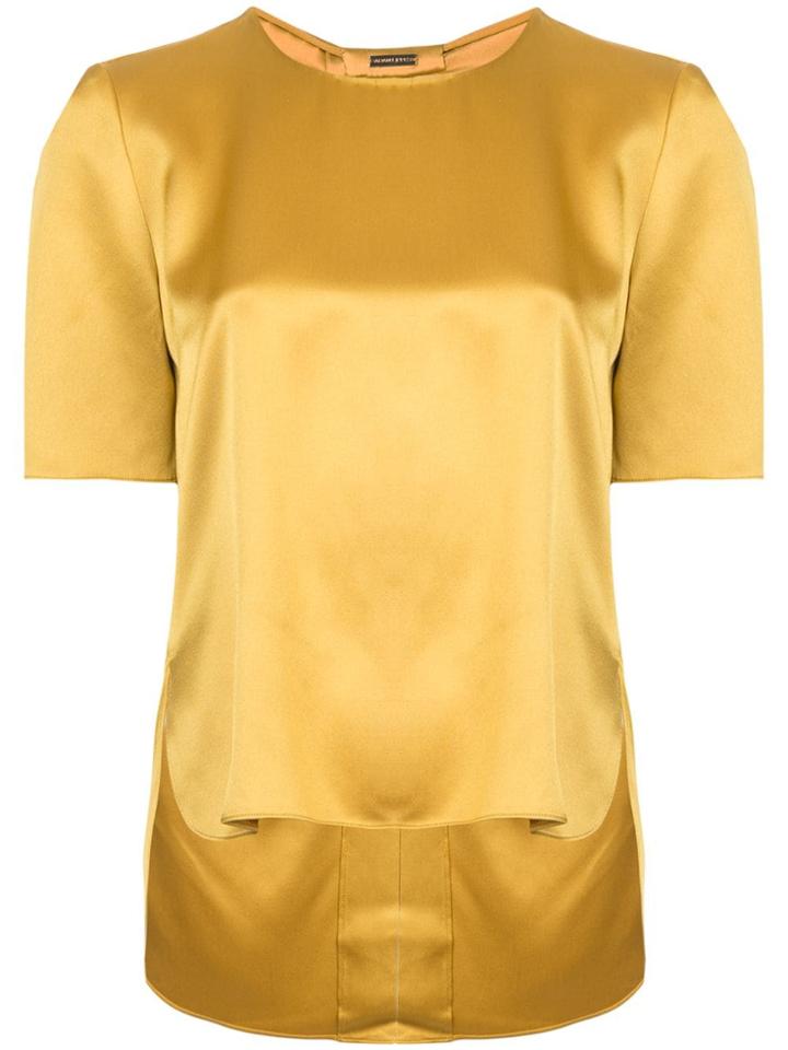 Adam Lippes Satin Tee - Yellow & Orange