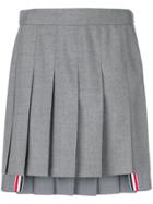 Thom Browne Dropped Back Pleated Mini Skirt - Grey