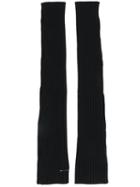 Mm6 Maison Margiela - Long Fingerless Gloves - Women - Wool - M, Black, Wool