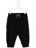 Paolo Pecora Kids - Casual Harem Trousers - Kids - Cotton/spandex/elastane - 12 Yrs, Black