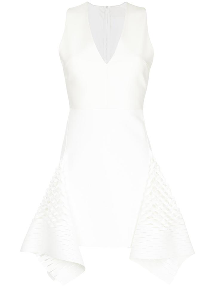 Dion Lee Bias Perforated Mini Dress - White