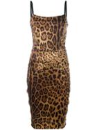 Dolce & Gabbana Vintage Cheetah Printed Dress, Women's, Size: 42, Brown