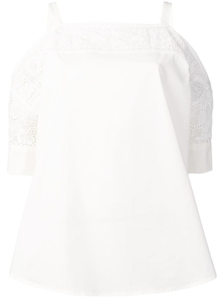 Blugirl Lace Panel Blouse - White