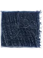 Faliero Sarti - Metallic Thread Scarf - Men - Silk/polyamide - One Size, Blue, Silk/polyamide