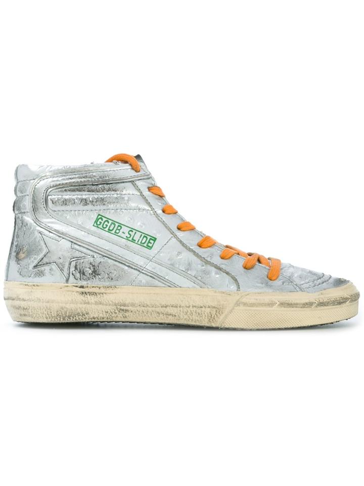 Golden Goose Deluxe Brand 'slide' Hi-top Sneakers - Metallic