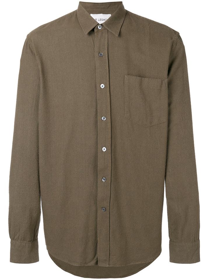 Our Legacy Chest Pocket Shirt, Men's, Size: 48, Green, Silk