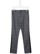 Paolo Pecora Kids Teen Houndstooth Trousers - Blue
