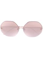 Linda Farrow Oversized Sunglasses - Pink & Purple