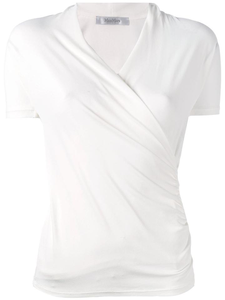 Max Mara - Wrap T-shirt - Women - Polyamide/spandex/elastane/viscose - Xs, White, Polyamide/spandex/elastane/viscose