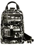 Prada Printed One Shoulder Backpack - Black
