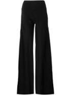 Rick Owens Wide Leg Trousers, Women's, Size: 48, Black, Viscose/spandex/elastane