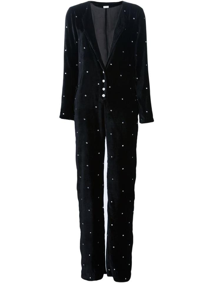 Beau Souci Embellished Jumpsuit, Women's, Size: Xs, Black, Silk/rayon