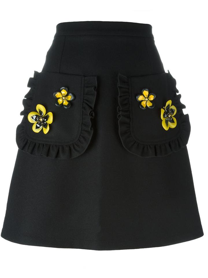 I'm Isola Marras Floral Appliqué Skirt