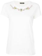 Twin-set - Jewel Embellished T-shirt - Women - Cotton - M, White, Cotton