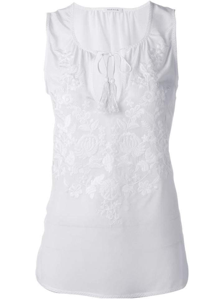 P.a.r.o.s.h. Embroidered Keyhole Top
