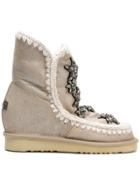 Mou Sheepskin Snow Boots - Nude & Neutrals