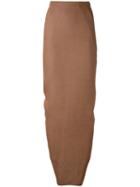 Rick Owens - Pillar Skirt - Women - Linen/flax - 40, Brown, Linen/flax