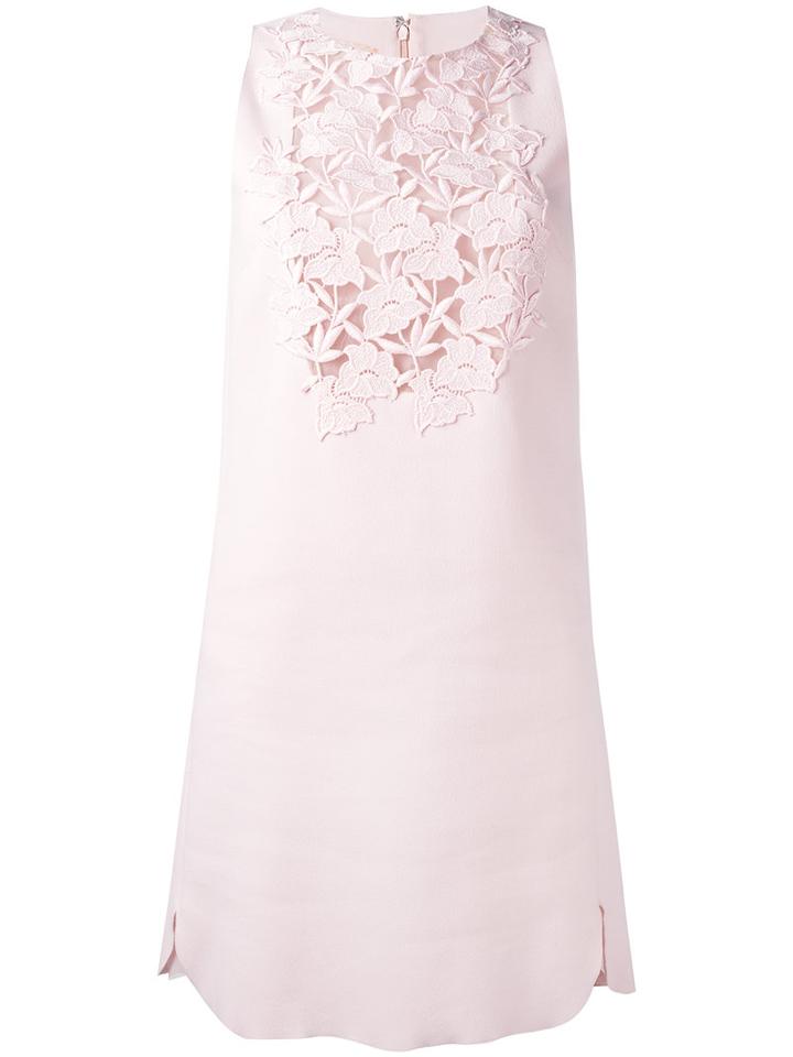 Giambattista Valli Macramé Panel Mini Dress, Women's, Size: 44, Pink/purple, Silk/cotton/polyamide/viscose