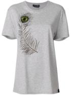 Alexander Mcqueen Peacock Feather T-shirt - Grey