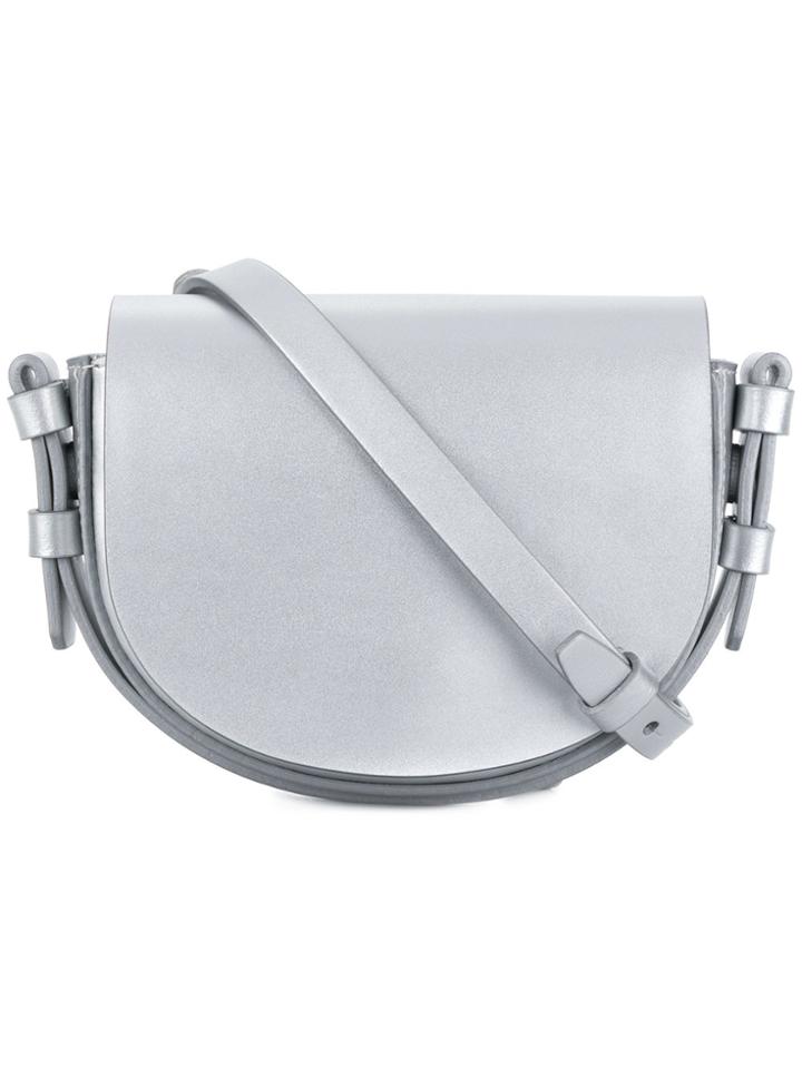Nico Giani Metallic Saddle Bag - Grey