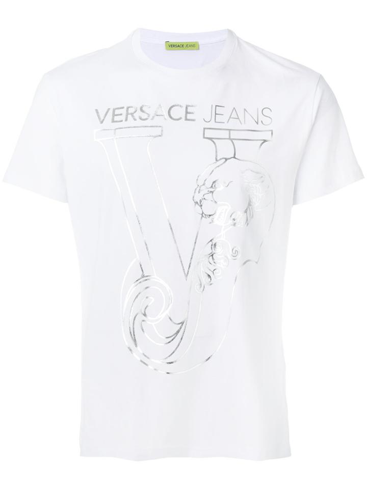 Versace Jeans Logo Print T-shirt - White
