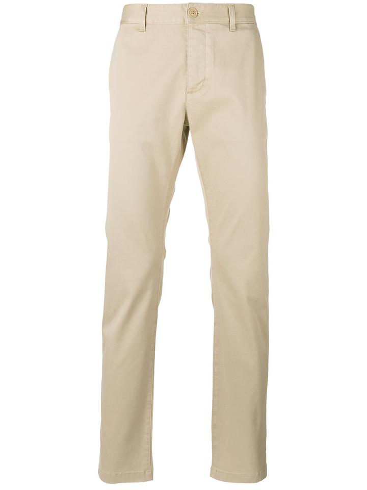 Saint Laurent - Classic Slim Chino Trousers - Men - Cotton/polyurethane - 33, Nude/neutrals, Cotton/polyurethane