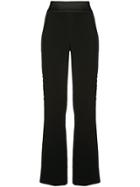 Jonathan Simkhai Side-slit Flared Trousers - Black