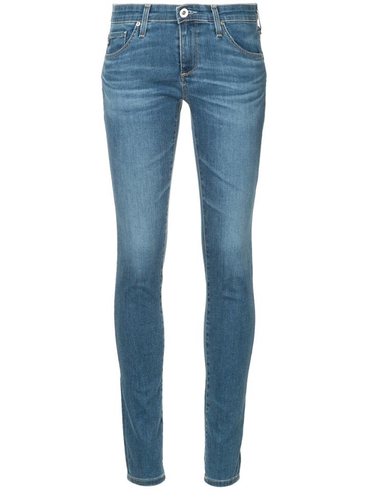 Ag Jeans Five Pocket Skinny Jeans - Blue