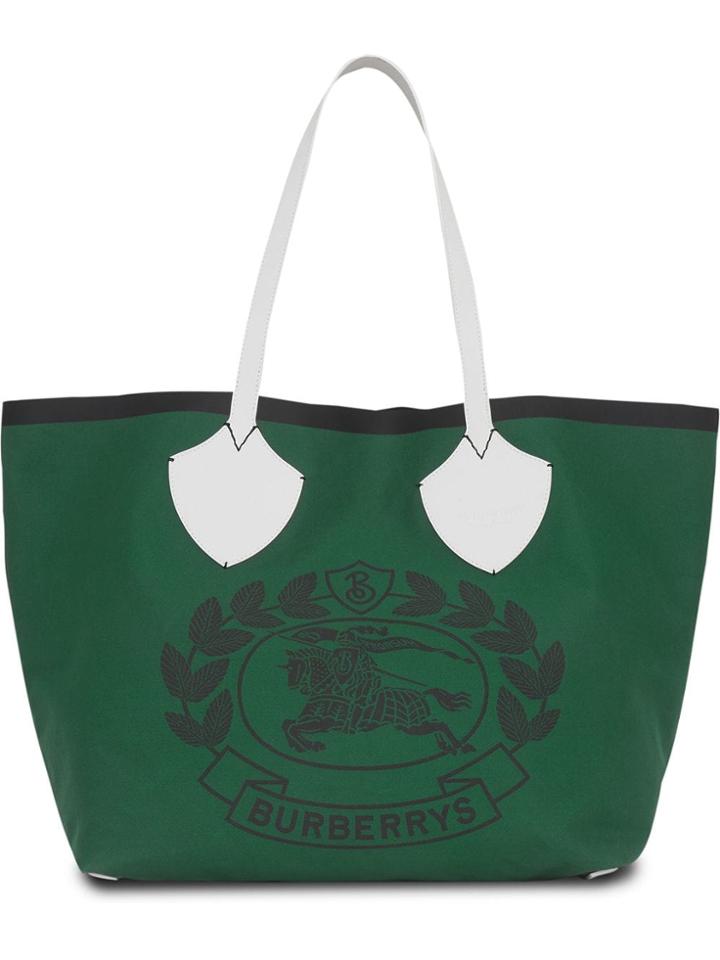 Burberry Large Reversible Logo Tote - Green