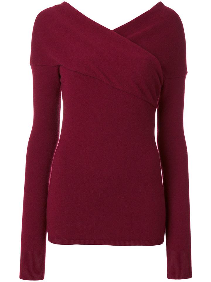 Emilio Pucci - Cross Front Jumper - Women - Polyamide/spandex/elastane/cashmere - S, Pink/purple, Polyamide/spandex/elastane/cashmere
