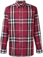 Burberry - House Check Shirt - Men - Cotton/polyamide/spandex/elastane - S, Red, Cotton/polyamide/spandex/elastane