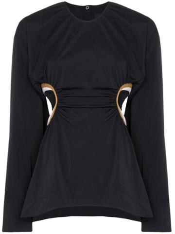 Markoo Cut Out-detail Top - Black