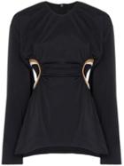Markoo Cut Out-detail Top - Black