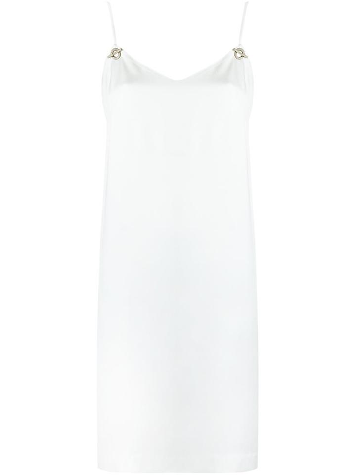 Tufi Duek Straight Dress, Women's, Size: 42, White, Acetate/viscose