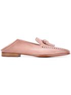 Santoni Backless Tassel Loafers - Pink