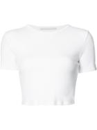 Rosetta Getty Cropped T-shirt, Women's, Size: Small, White, Cotton