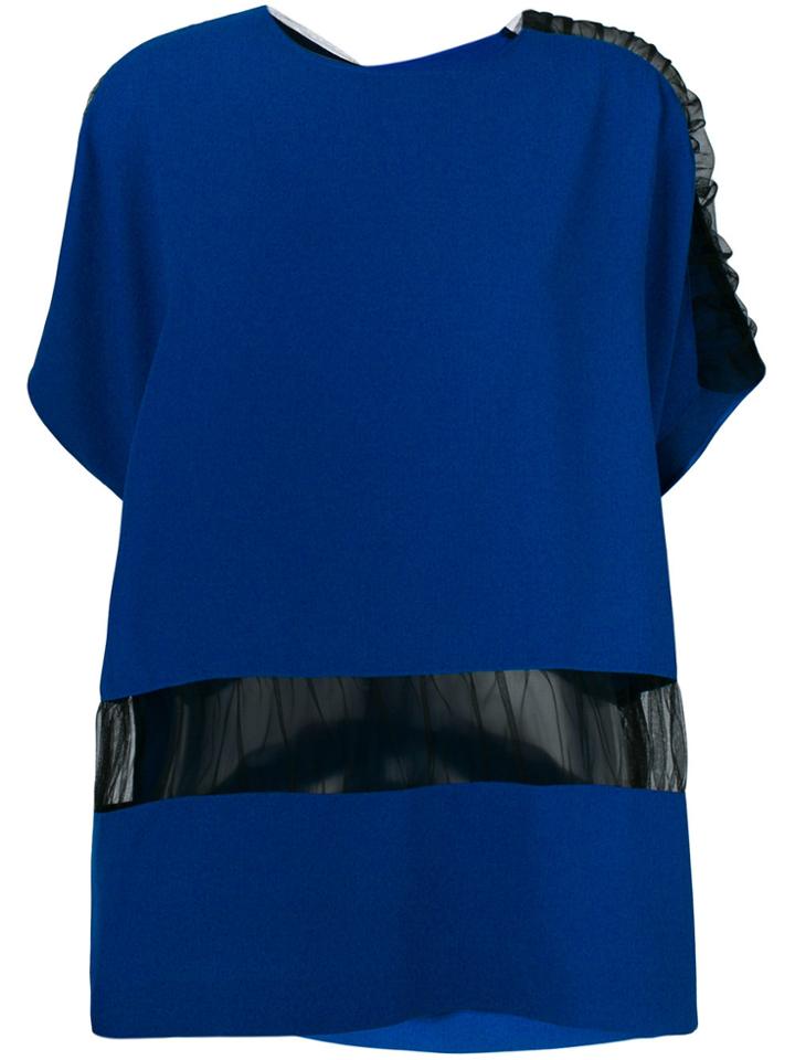 Maison Margiela Tulle Insert T-shirt - Blue