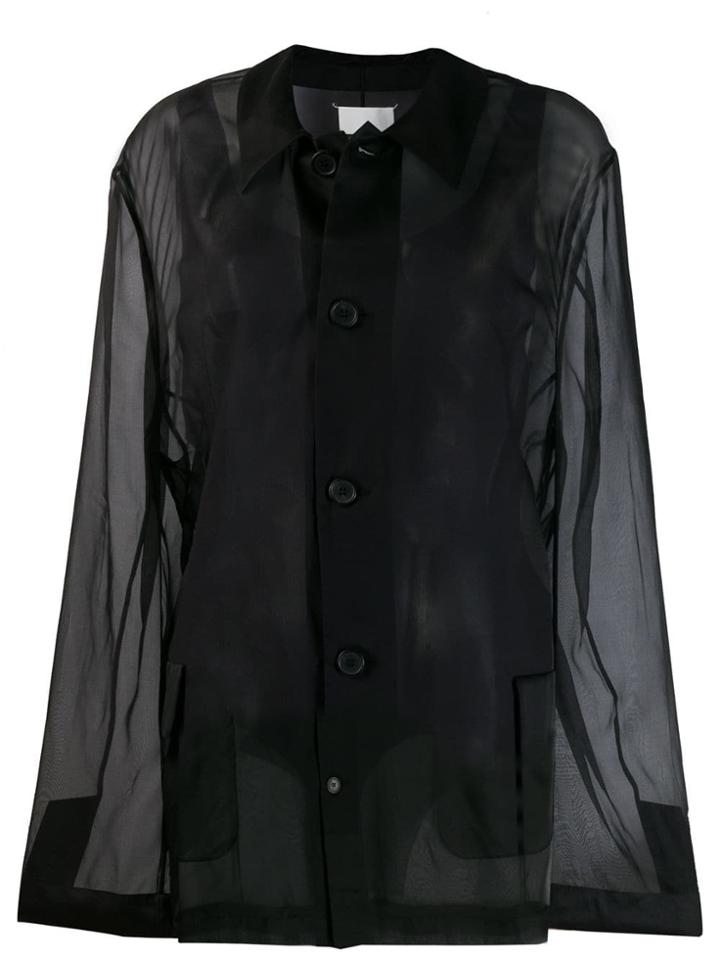 Maison Margiela Organdie Oversized Blazer - Black
