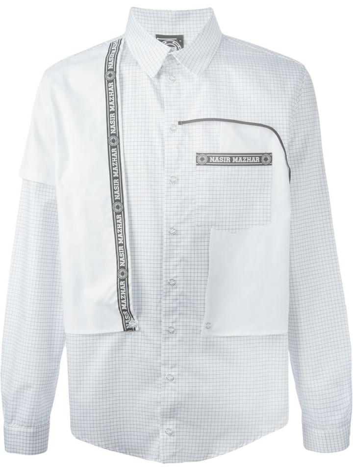 Nasir Mazhar Patch Detail Checked Shirt