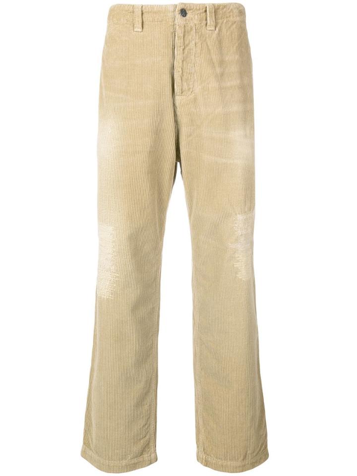Prps Distressed Corduroy Trousers - Nude & Neutrals