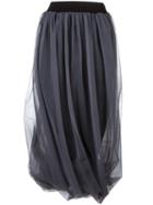 Nostra Santissima Pleated Tulle Skirt, Women's, Size: 40, Grey, Polyamide