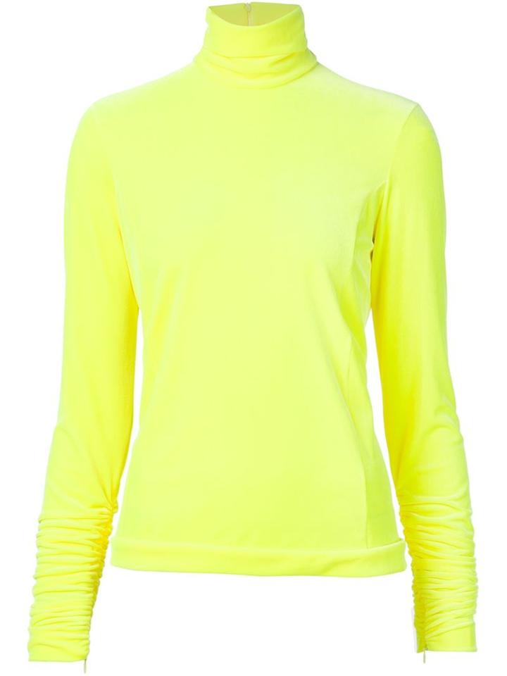 Delpozo Turtle Neck Sweater, Women's, Size: 36, Yellow/orange, Polyester/spandex/elastane