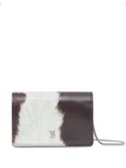 Burberry Cow Print Leather Card Case With Detachable Strap - Red