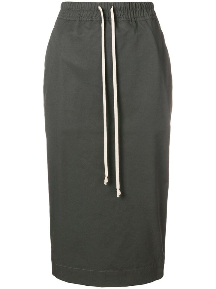 Rick Owens Drkshdw Drawstring Pencil Skirt - Green