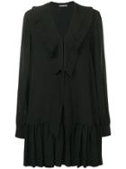 Alexander Mcqueen Pleated A-line Dress - Black