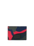 Valentino Camouflage Pattern Card Holder - Blue