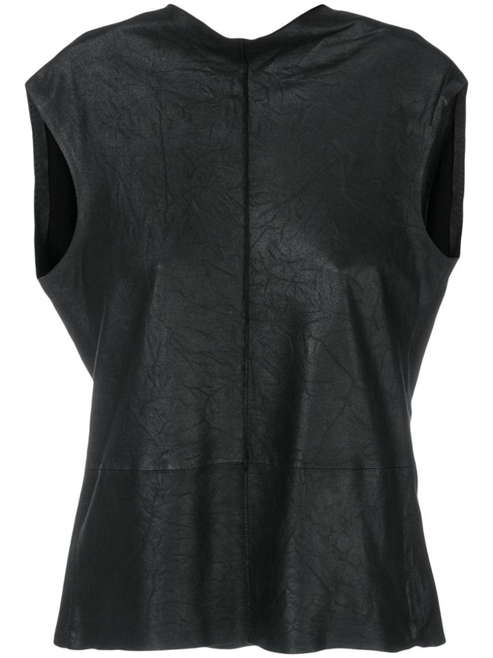 Vanderwilt Fitted Sleeveless Blouse - Black