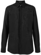 Versace Embroidered Shirt - Black