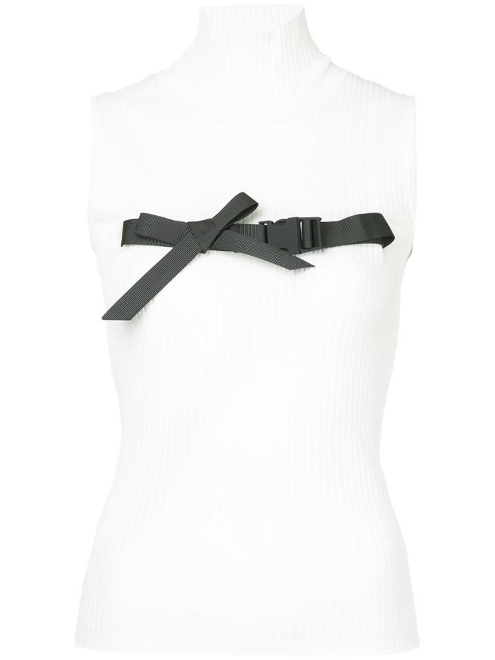 Shushu/tong Buckled Bow Tank Top - White